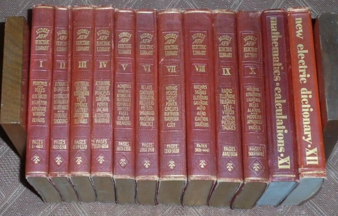 AUDELS New Electric Library by Frank Grahm 12 Volume Set Complete 1929