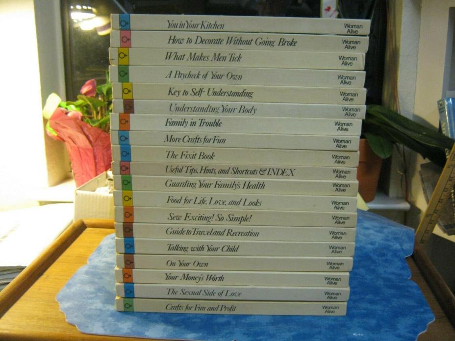 SET OF 19 VINTAGE WOMAN ALIVE SERIES BOOKS HC 1972 Aldus Books London XLNT