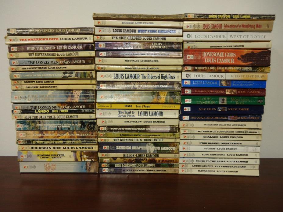 62 Paperback Book Lot of Louis L'Amour