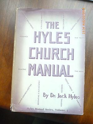 Jack Hyles Book =>  HYLES CHURCH MANUAL -Vintage Baptist Hyles Anderson Bible.