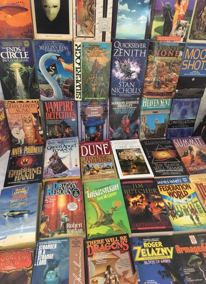 Science Fiction Fantasy Paperback Book Lot - 10 Pounds - No Dupes Free Shipping