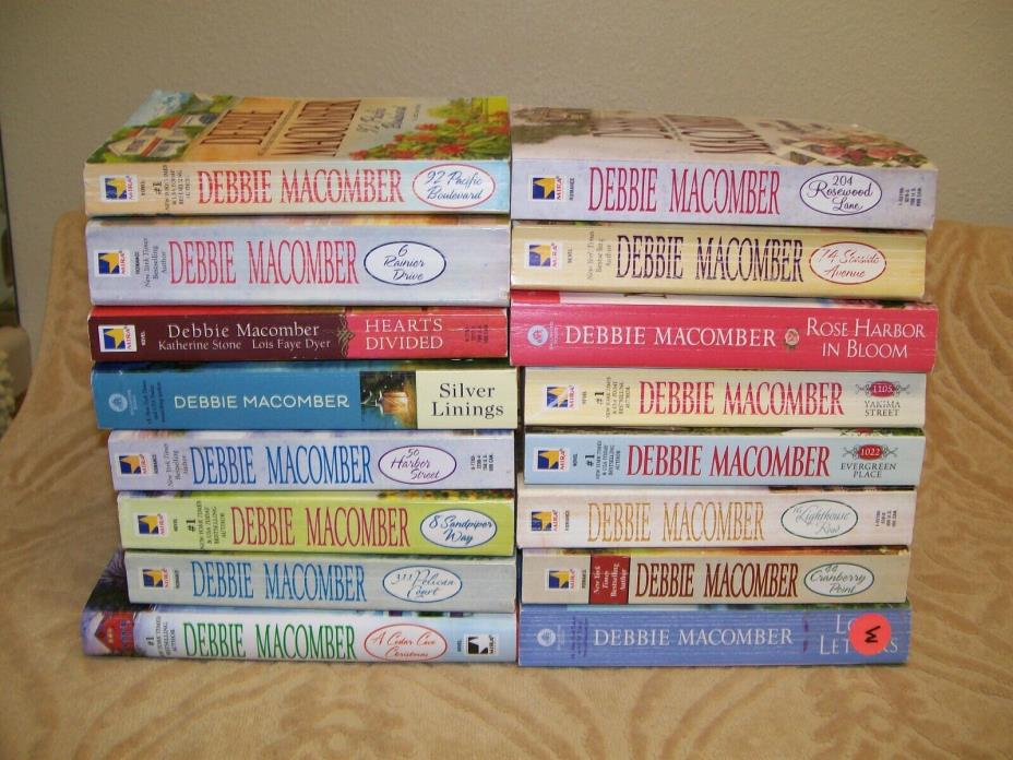 16 DEBBIE MACOMBER CEDAR COVE SERIES BOOKS.LOVE LETTERS.SILVER LININGS