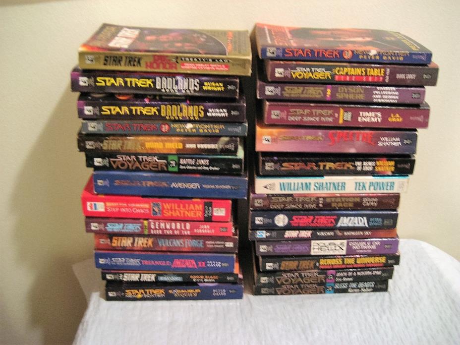 STAR TREK PAPERBACK BOOKS -MIXED LOT OF 27