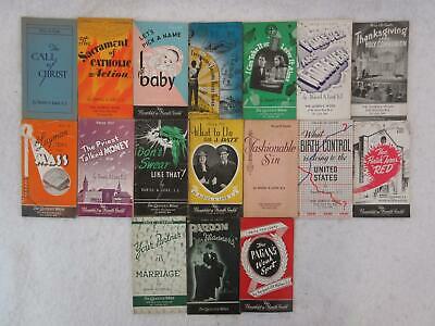 Lot of 17 1930s-1940s THE QUEENS WORK Religious Catholic Booklets St. Louis, MO