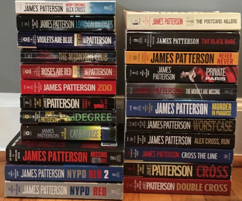 James Patterson 23 Paperback Lot Alex Cross NYPD Red Postcard Killers