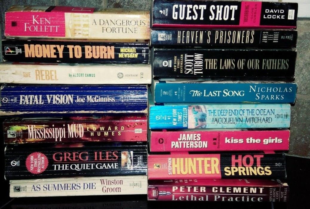 LOT OF 15 RANDOM PAPERBACK BOOKS Hunter Thomson and more