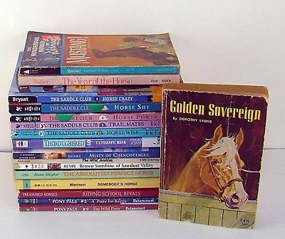 Lot of 17 Pb Horse Books The Wild Pony Mustang Wild Arabian Saddle Club