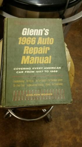 VINTAGE 1966 GLENN'S AUTO REPAIR MANUAL AMERICAN CARS 1957-1966 LARGE BOOK