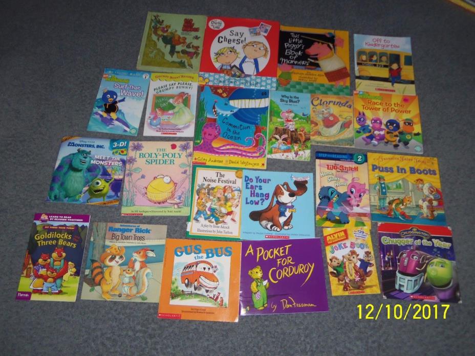 22 -children's books Charlie Lola Backyardigans Old Man Riddle Monsters 3-D Ink