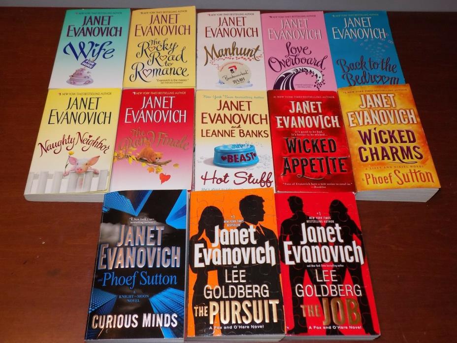 Lot of 13 Janet Evanovich books PB Romance, Adventure