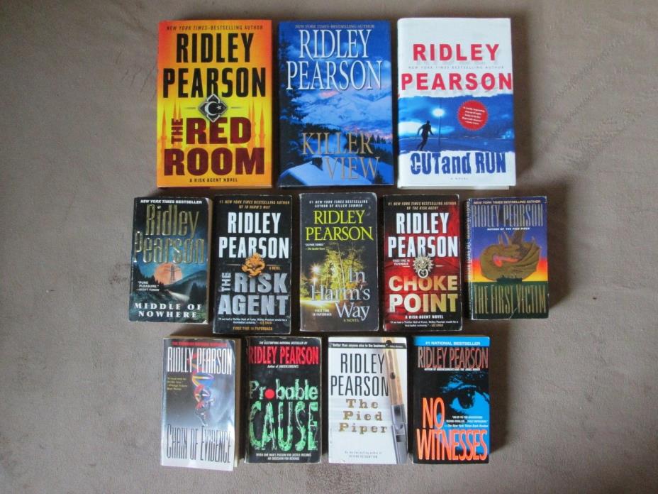 Lot of 12 RIDLEY PEARSON Books, THE RISK AGENT, Red Room, CHOKE POINT