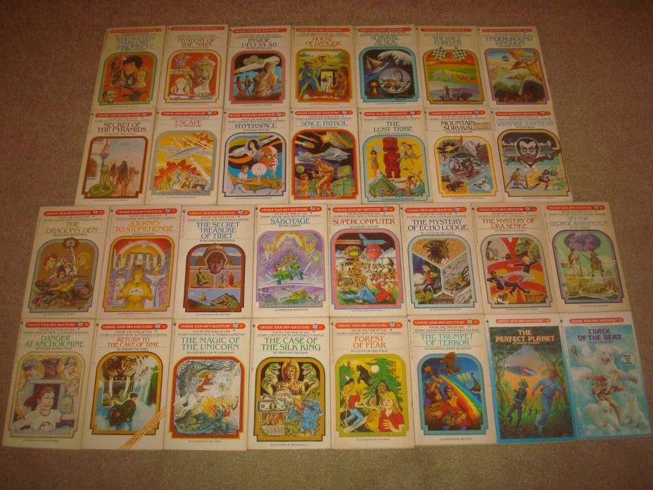 Choose Your Own Adventure BOOK LOT 30 Vintage Kids Series Set 80s VTG Retro CYOA