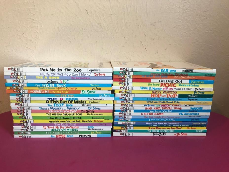 Lot of 42 Dr. Seuss Books - Beginner + Bright & Early Dr Seuss EX Clean Books