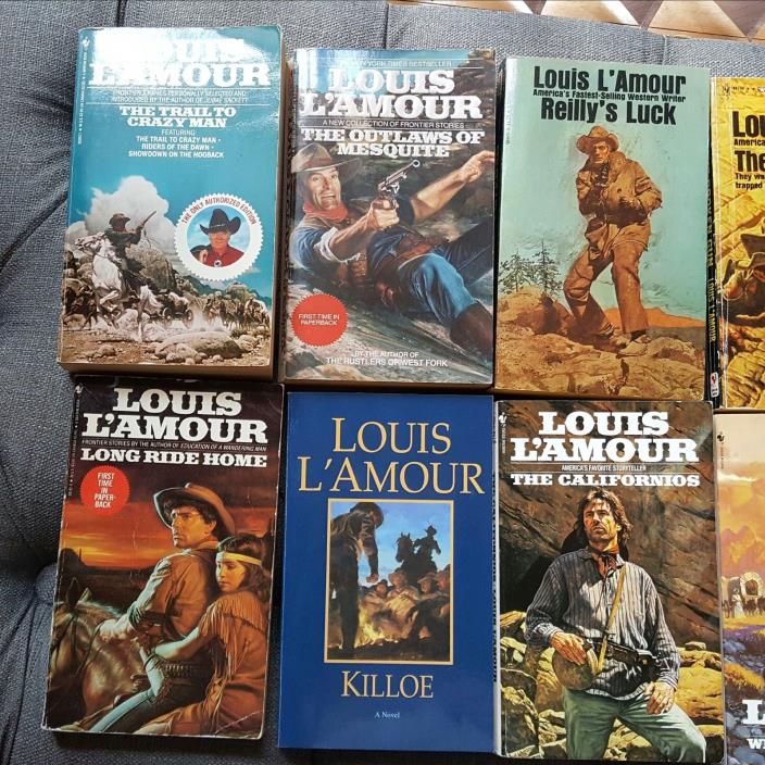 LOUIS L'AMOUR, Western Paperbacks Vintage Lot of 14 Very Good Condition