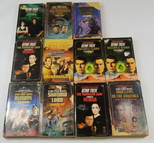 Lot 11 Vintage Star Trek Books Paperback Time Scape Vulcan Enterprise Space