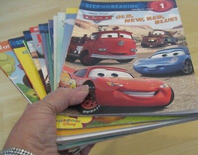 LOT of 15 LEVEL 1 BOOKS An I Can Read EARLY READER Step Into Reading CARS DISNEY