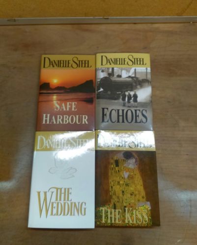 Danielle Steel Lot Of 4 Hardback Books, Safe Harbour, The wedding, The kiss