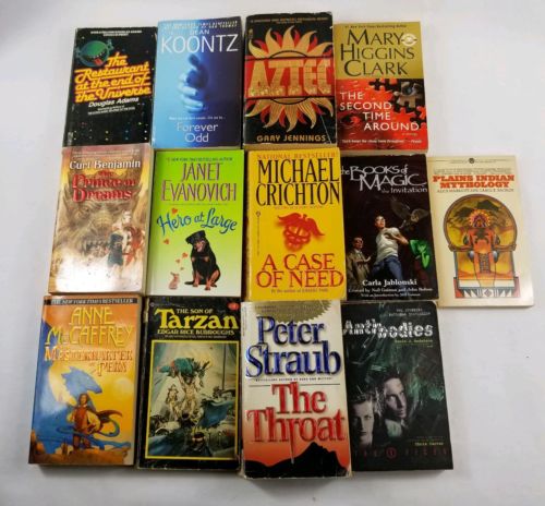 Lot 13 Random Paperback Books Critchton Mccafferty Evenovich King Clark Douglas