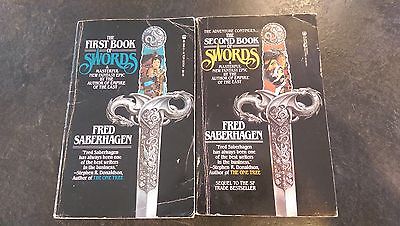 Fred Saberhagen - Book of Swords - 2 Book Lot Set - First & Second Books - RARE!