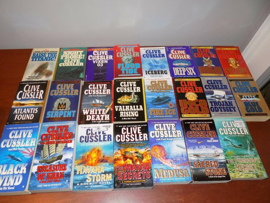 Lot of 23 Clive Cussler books PB