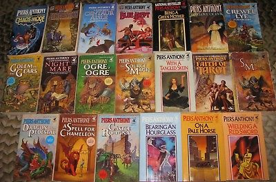 21 Assorted Piers Anthony Fantasy PB Paperback Books Free Shipping!!