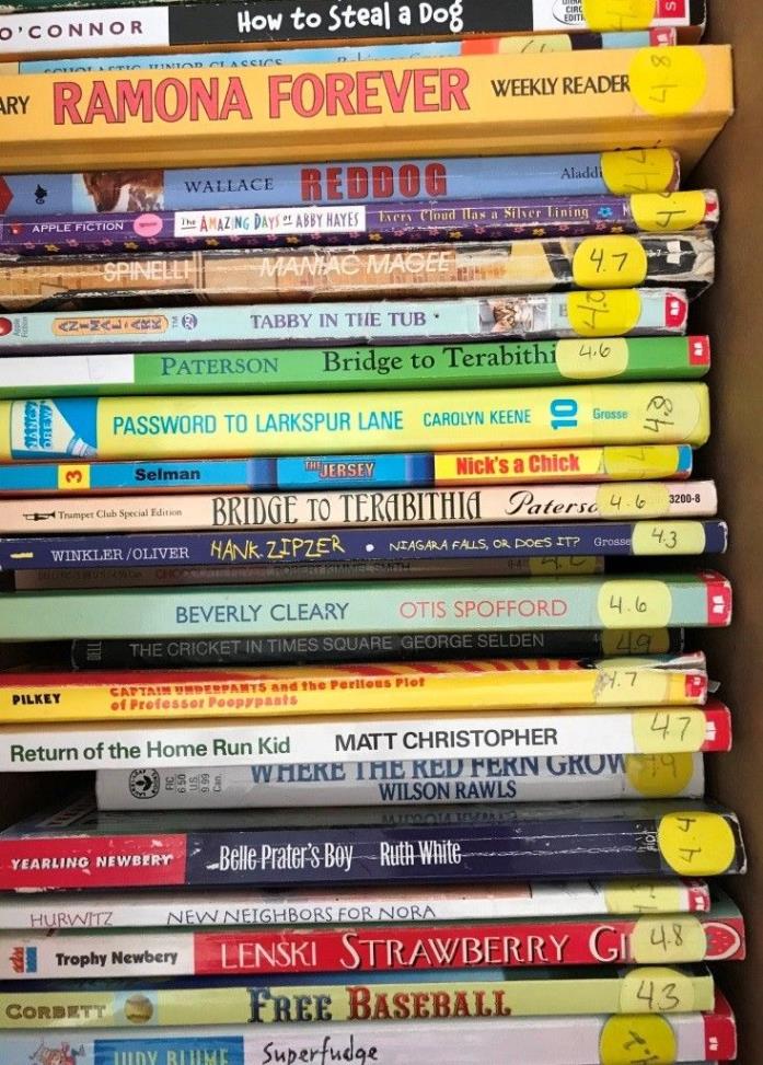 35 Kids Books Reading Level 4 Acceptable School Stickered Chapter Lot Children