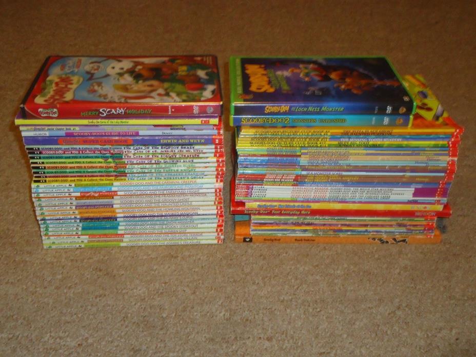 Lot 69 Scooby Doo 66 Books 3 DVDs Mysteries Collect Clues Readers Movies TV Show