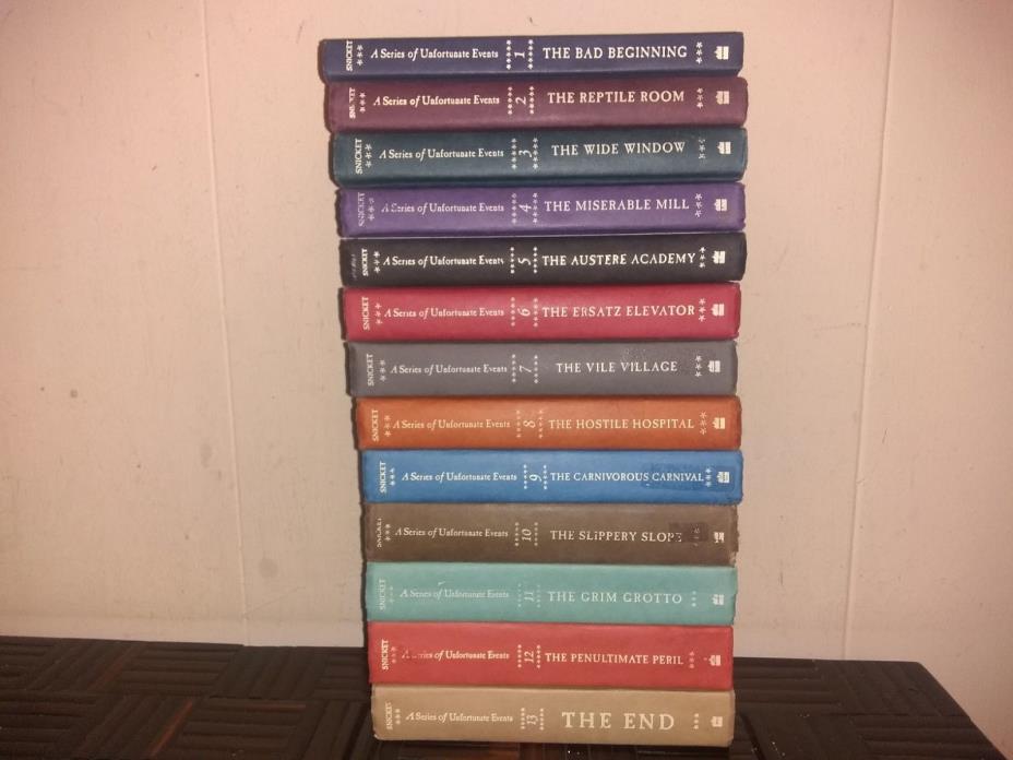 LOT OF 13..A SERIES OF UNFORTUNATE EVENTS..CHILDREN BOOKS..HARDCOVERS...COMPLETE