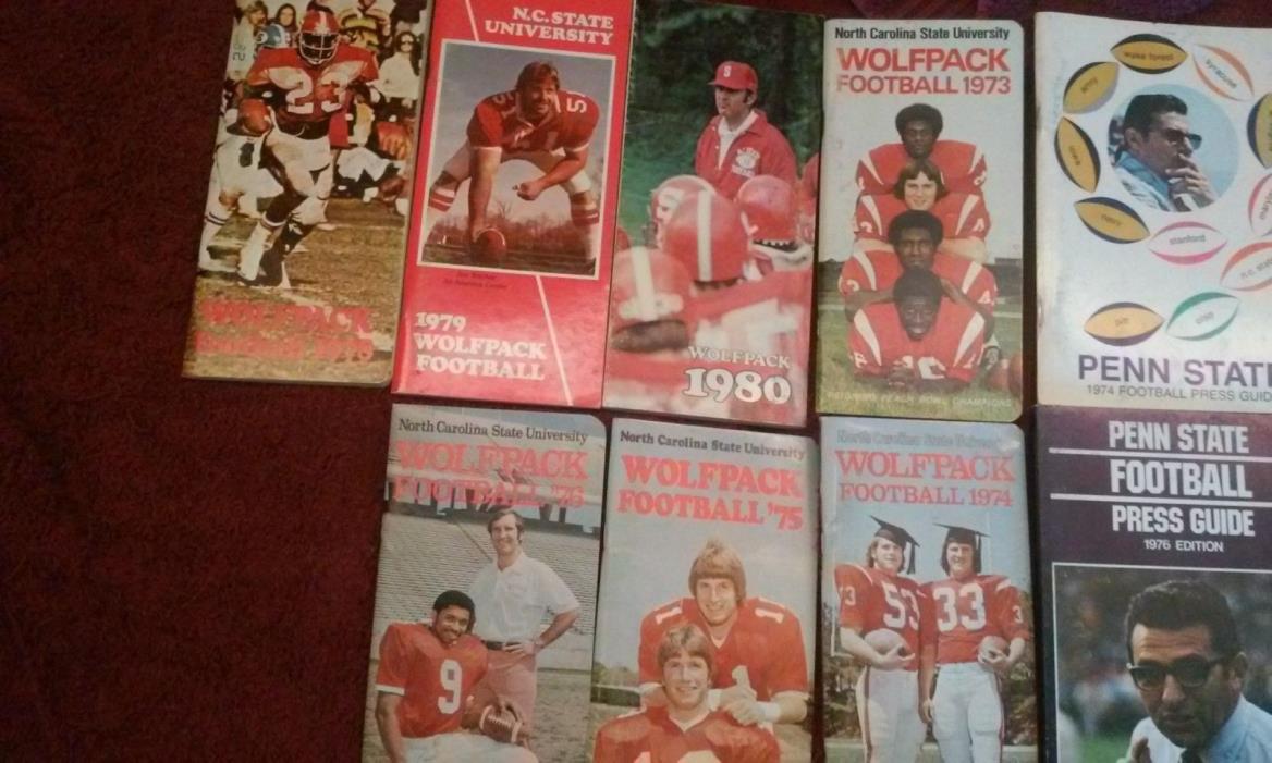 Huge Lot of 76 College Football Media Guides Early 1970's - Mid 80's