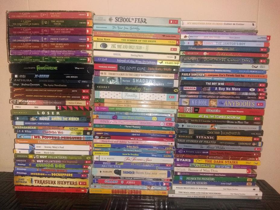 LOT OF 100...CHAPTER BOOKS...CHILDREN BOOKS...BOOK LEVEL 4-7