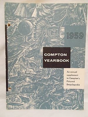 VINTAGE 1959 COMPTON YEARBOOK PICTURE ENCLOPEDIA *IT HAPPENED IN 1958* PAPERBACK