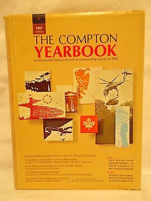VINTAGE 1967 COMPTON YEARBOOK PICTURE ENCLOPEDIA *EVENTS IN 1966* HARDBACK/PAPER