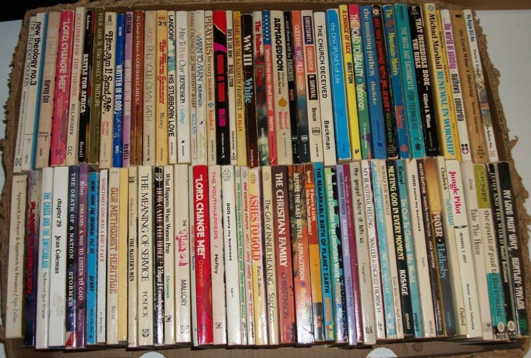 Lot of 87 VINTAGE 1970s 1980s CHRISTIAN Nonfiction ZONDERVAN Books PB