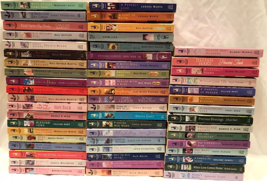 (Lot of 55) Love Inspired Inspirational Romance Novels by Steeple Hills Books