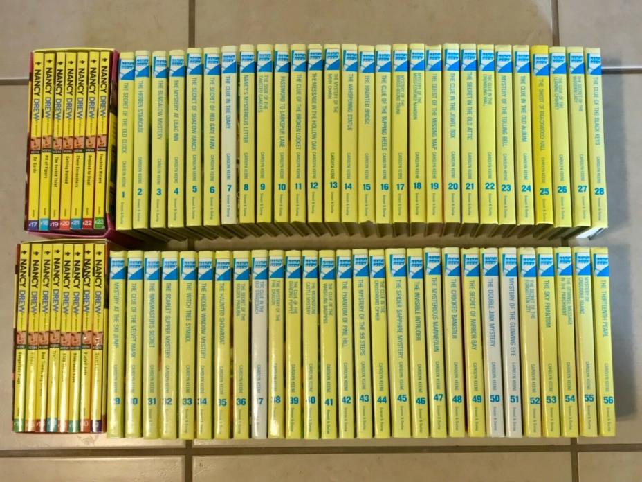 Nancy Drew Mystery Complete Book SET 1-58 Hardcover Flashlight w/14 Extras EUC