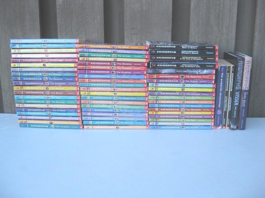 Complete Lot All 64 Animorphs Books 1-54 + 10 Extras Nice Cnd FAST Ship