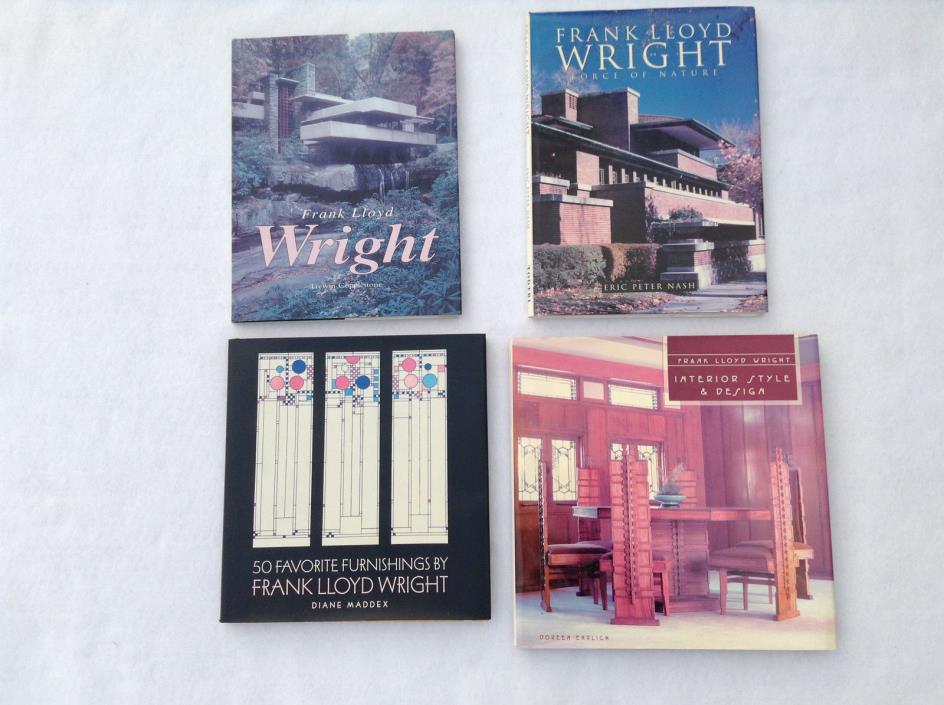 Frank Lloyd Wright Hardcover Book Collection - 4 Book Lot