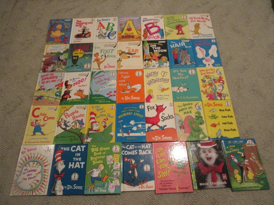Lot of 47 different Dr Seuss Books Bright & Early Beginner Books HC Kids