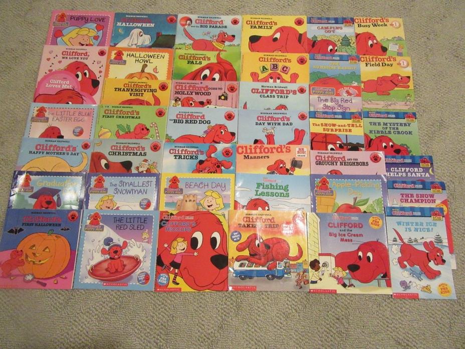 Lot of 68 Clifford the Big Red Dog Picture Books 6HC 62SC all Different