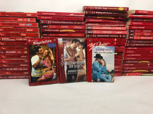 Lot Of 70 Harlequin Romance Novels Desire Temptaion Blaze