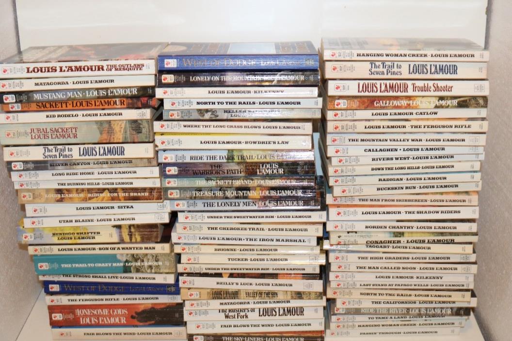 Lot of 71 Louis L'Amour Western Paperbacks No Duplicates