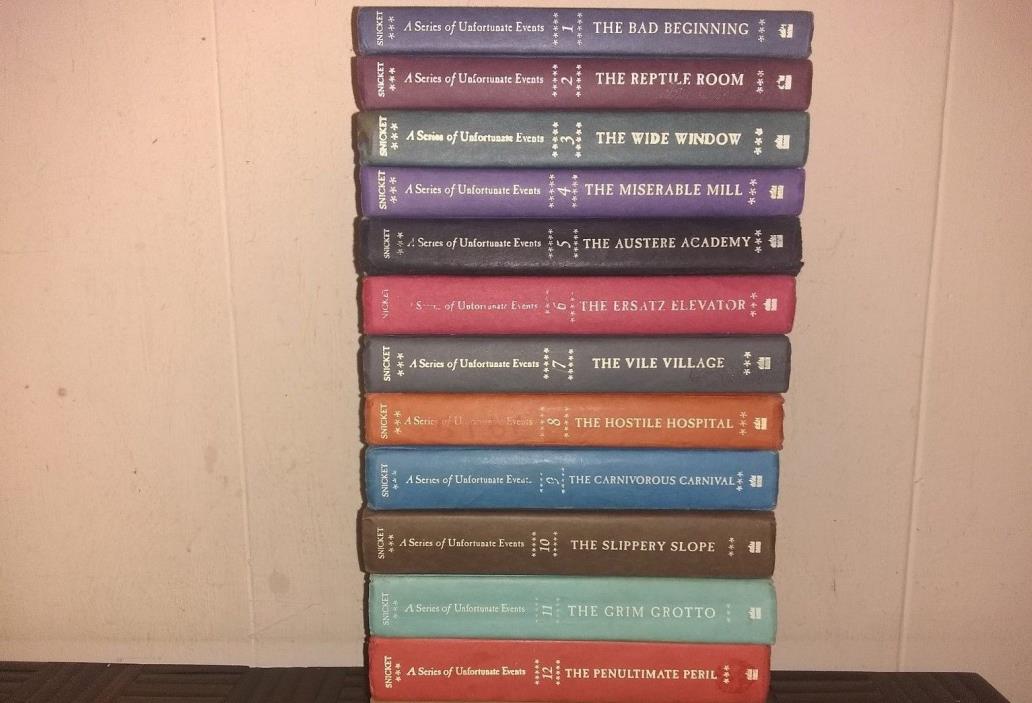 LOT OF 12...A SERIES OF UNFORTUNATE EVENTS...CHILDREN BOOKS..HARDCOVERS