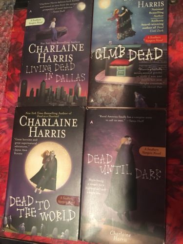 MIXED LOT 4 BOOKS-BY CHARLAINE HARRIS-TRUE BLOOD