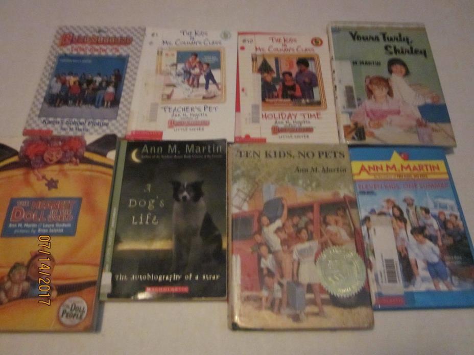 Lot of 8 Ann M. Martin Paperback Chapter Books AR Accelerated Ten Kids jk197