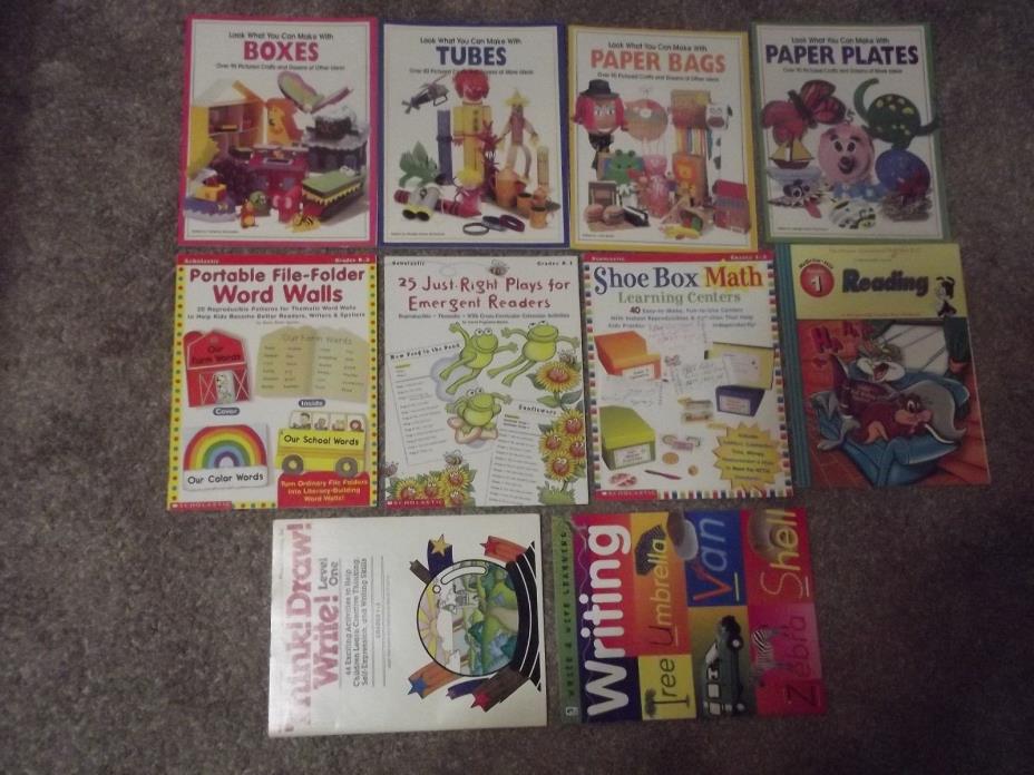 10 Childrens educational activity books K1 thru Grade 3 - Look What You Can Make