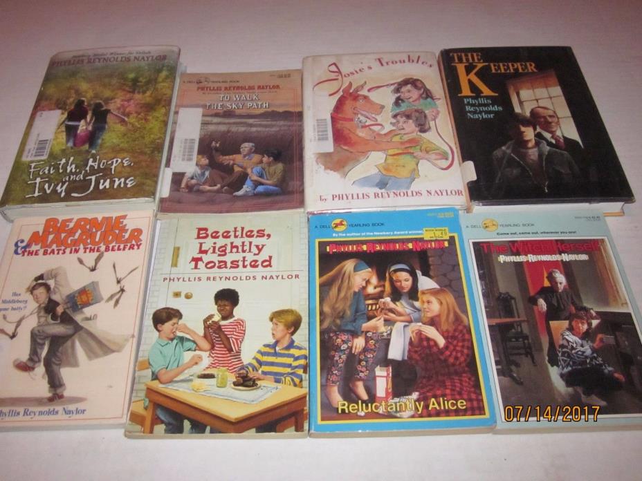 Lot of 8 Phyllis Reynolds Naylor Books Alice Witch Josie's, Keeper books AR j196