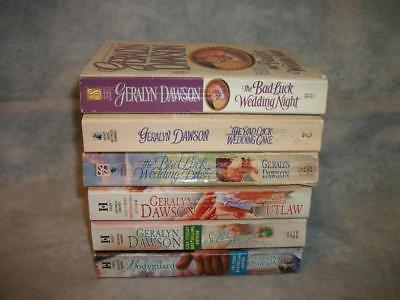 S582 Geralyn Dawson Bad Luck Wedding Series Historical Fiction PB Lot of 6