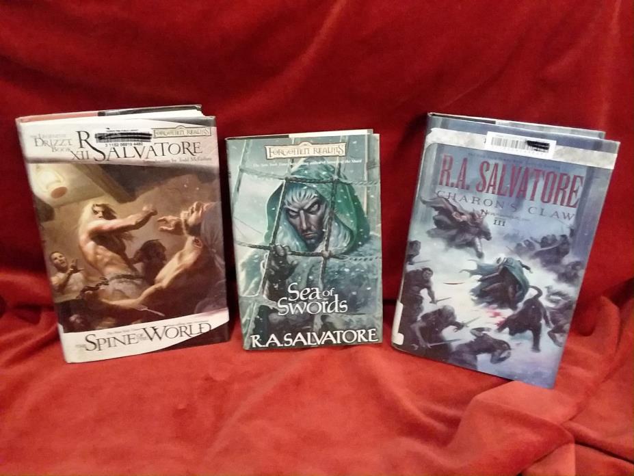 R.A. Salvatore Legend of Drizzt; Sea of Swords, Spine of World, Charon's Claw