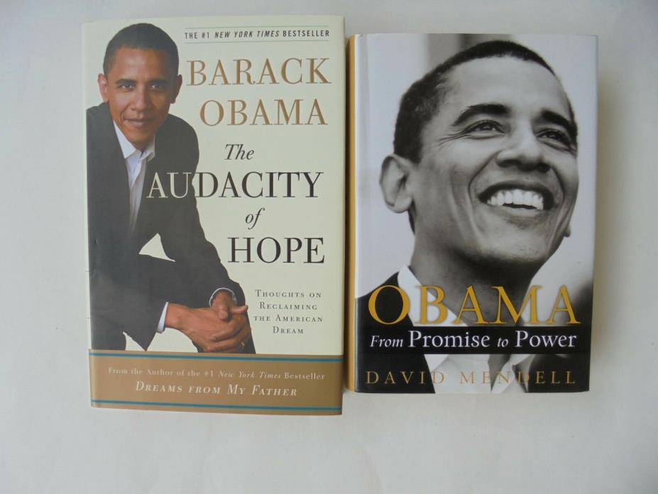 Lot of 2 Barack Obama From Promise to Power + The Audacity of Hope President HC