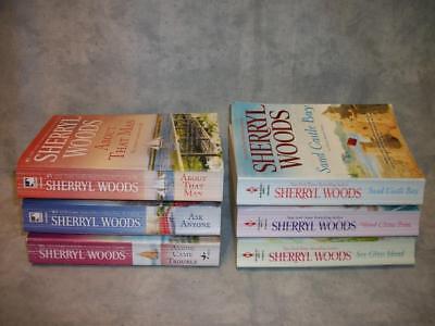 S572 Sherryl Woods 2 Trilogies Trinity Harbor & Ocean Breeze Romance 6 PB Lot